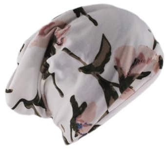 Kemo huvudbonader för kvinnor mössa halsduk mjuk turban keps blommig huvudsjal mjukt tyg alopeci bandana, Vitt, one size