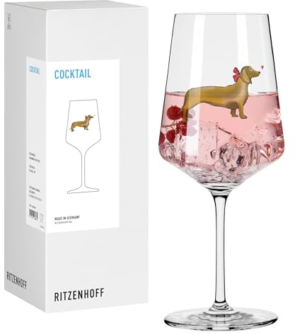 RITZENHOFF Cocktail-Glas - 500 ml - Made in Germany | Artikelnr. 8106006, Serie Tierisch glücklich, 1 Cocktail-Glas 500 ml, Kristallglas, spülmaschinenfest