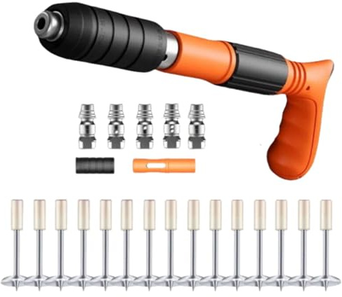 SEDOL Manual Integrated Air Nailer – Heavy-Duty 4‑Gear Steel Nail Gun for Woodworking, Masonry & Decoration – Portable Tool with Adjustable Depth Control for Brick, Concrete, Wood Applications