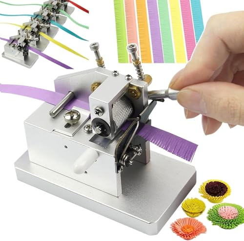 Manuelle Quilling Fringer Maschine, Fringer Schneidemaschine, Schneiden von Papierstreifen Breite 5-14mm, 0,3-2,5mm Breite einstellbar, Papier Blumen Maker, für 3D bunte handgemachte Designs, Craft En
