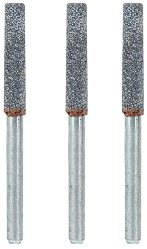 3Pcs Diamond Chainsaw Sharpener Burr Stone File - 4mm/5/32in, Sharpening Tool for Rotating Tool