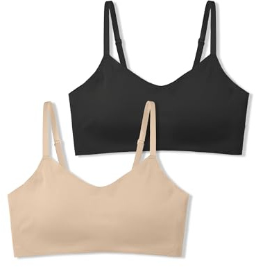 SALIA GIRL Soutiens-Gorge Sport Filles 10-14, Coques Fixes, sans Couture | Brassières caraco d’entraînement ado, bretelles réglables, coques fixes légères, coupe fine, invisible, quotidien/sport léger