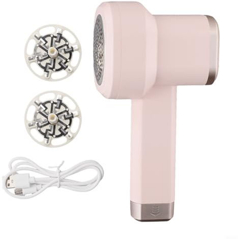 Rechargeable Fabric Shaver USB, Digital Lint Remover Long Life Bobble Trimmer for Clothes Wool Garments(Pink)
