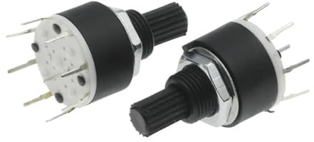 SR16 16 mm roterande bandbrytare 1/2 stift 3/4/5/6/8 positioner 15 mm axel DC60V 0,3 A axel 15 mm blomaxel rund omkopplare (2 stolpar 4,3 st)