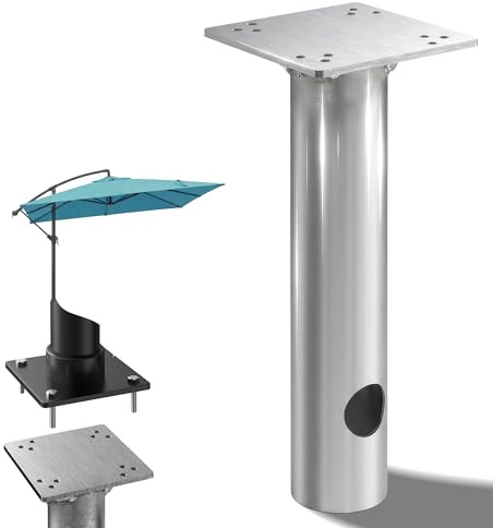 4smile Universal - Bodenhülse für Sonnenschirme, Stabile Bodenhülse zum Einbetonieren für den Bodenanker Ampelschirm
