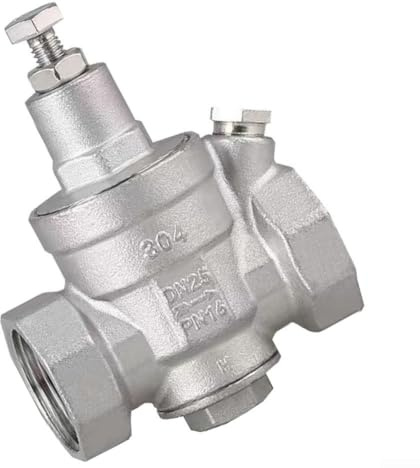 Válvula reductora de presión de acero inoxidable 304 Material Regulador de presión de agua DN15 DN20 Válvula de control de montaje de tubería .6MPa Reducción de presión nominal media pulgada (3/4)