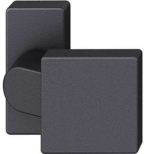 FSB Türknauf fest 070812 - Türdrücker 50x50mm mit Rosette eckig - Feuerschutz Türknopf DIN18273, Aluminium schwarz matt
