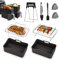 Ninja Heißluftfritteuse Zubehör, Airfryer Zubehör für Ninja Foodi AF400EU AF300EU Double Stack XL SL400EU 9.5L, Silikonform Ninja Dual Zone Heißluftfritteuse Zubehör 7,6L-9,5L, Air Fryer Accessories