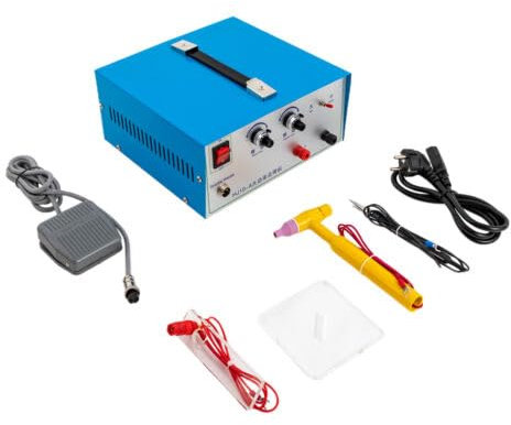 Saldatrice a punti Spot Welder, 500 W 100 A Pulse gioielli Gold Silver Spot Welder, Welding Machine Tool saldatrice elettrica per oro K-oro argento, ferro 0,5-1,5 mm