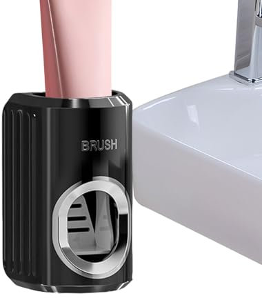 Bexdug Toothpaste Dispenser,Toothpaste Automatic Dispenser - Auto Smart Organizer Rack Wall Mounted Gadgets for Home RV Family