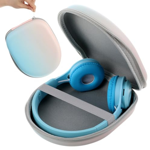 Classicseali 21 x 18 x 6 cm Ausgehen Reisen Tragen, Headphones Case, Kopfhörertasche, Kopfhörer Tasche Over Ear, Tragbare Hartschalen Kopfhörer Schutzhülle für die Meisten Over Ear Kopfhörers, Bunte