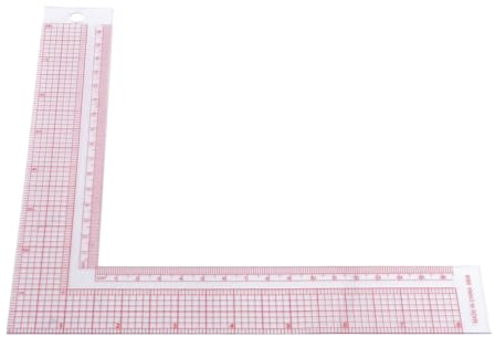 WOONEKY Regla De Costura En Forma De L Para MedicióN Precisa Y Corte De Ropa Herramienta Flexible Con Escala Clara Para Patronaje Y DiseñO Textil De 8.46X8.46 Pulgadas