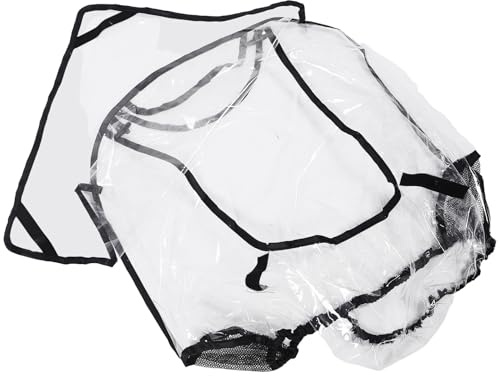 WEKADRIN Protection Pluie Poussette Garçon Fille EVA Imperméable Transparent Housse Anti-pluie Ajustable pour Nacelle et Double Protection Vent et Pluie pour Promenade et Voyage