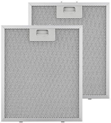Klarstein Aluminium-Fettfilter - Austauschfilter, Ersatzfilter, 2 x Filter, Klickverschluss, 27,1 x 31,8 x 0,9 cm, ca. 180g, Aluminium, für Klarstein Finessa Dunstabzugshauben, silber