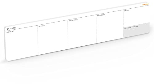 Notsu Weekly Planner Notepad | Tear Off Desk Calendar Pad, Undated | Mini Desk Planner Pad, Fits Alongside Keyboard | 50 Sheets, Thick Paper