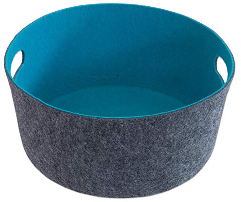 Betzold - Aufbewahrungskorb Filzkorb türkis, Durchmesser 38 cm, Höhe 18 cm