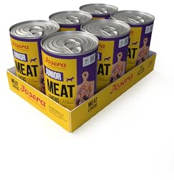 JOSERA Meat Lovers Junior Menu Pute (6 x 400 g) | Junior | Premium Nassfutter für Welpen & Junghunde | extra viel Fleisch von Pute, Huhn & Lachs | getreidefrei | Hundefutter nass | 6er Pack