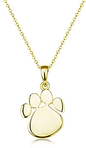 MATERIA by Matthias Wagner Pfoten Kettenanhänger Gold 925 Sterling-Silber vergoldet mit Kette
