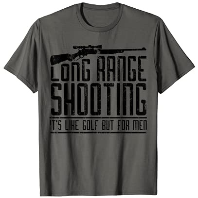 Largo alcance disparos divertido tirador pistola amante regalo hombres mujeres Camiseta