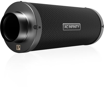 AC Infinity Air Carbon Filter XL 150mm, with Premium Australian Virgin | Charcoal, Pre-Filter and Rope Hangers, Reversible Flange Odor Scrubber fit for Inline Duct Fan, Hydroponics, Grow Rooms, 6