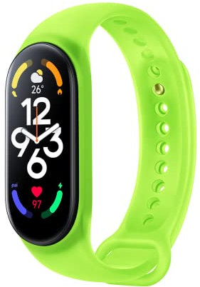 Xiaomi Cinturino Smart Band 7 Neon Green, Verde fluorescente, 160-224 mm