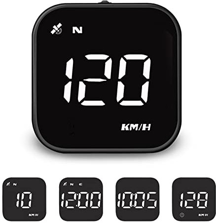 iKiKin Head Up Display Auto HUD Display KMH MPH GPS Smart Tachometer, 2.0'' LCD Bildschirm mit Übergeschwindigkeitsalarm Ermüdungswarnung, Navigationskompass für alle Fahrzeuge