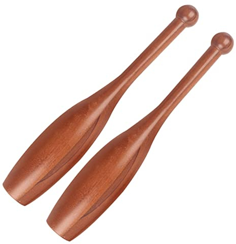 YANBI Clubbell Holz-Indianerkeulen 2,46 Pfund, Indische Anfängerclubs für Fitness oder Training, Schulterkraft-Trainingsschläger, Tragbare Schwingende Trainingsstange
