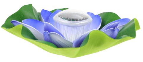Hemobllo Lotusblüte Solarleuchte Lotusförmige Teichlichter Lotusblume Deko Garten Lichter Lotuslampe Für Pool Tischlampe
