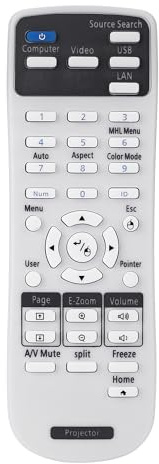 Aimdio 217702300 Universal Beamer Fernbedienung für Epson EB-2250U EB-2040 EB-2055 EB-2065 EB-2140W EB-2155W EB-2165W EB-2245U EB-2255U EB-2265U EB-X500KG EB-X550KG Projektoren