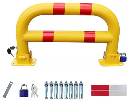 parkplatzsperre Parksperre, U-förmiges Longmen-Bodenschloss, Garagen-Diebstahlschutz, Platzhalterschloss, Parkpfahlstopper, Straßenpfähle (Color : Yellow, Size : 12.9 * 24in)