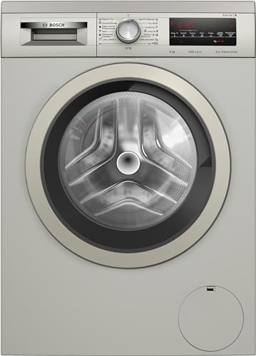 Bosch Lavadora, Libre Instalación, 9 kg, Serie 6, EcoSilence, Acero Antihuellas, WUU28T6KES