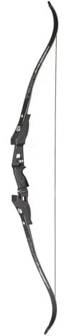 PHILOCS B3 Bogenschießen Recurve Bogen ILF Universal Schnittstelle, 30lb, 35lb, 40lb, 45lb, 50lb, 55lb Rechtshänder Handgriff Außenbereich Schießen Jagd-Bögen (Black 55lb Bow)