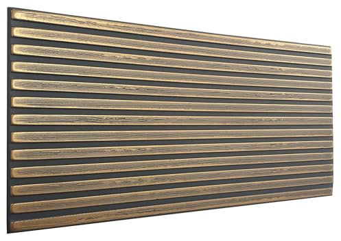 Polystyrol 3D Paneele, Deckenpaneele XL Wandpaneele, Dekoren, Styropor LamellenImitat in Gold, Decken - Wandverkleidung, 3mm dick - 100x50cm 2m² - 4 Stück (Gold 3D Slats XL)