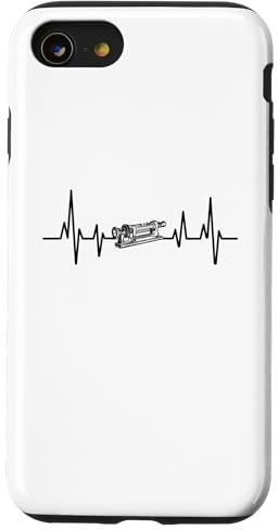 Coque pour iPhone SE (2020) / 7 / 8 Heartbeat Tour ECG Tournage du bois