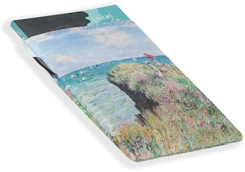 Halta Definizione - Book Cover, Pratica Custodia Imbottita in Tela Stampata con un'Opera d'Arte di Monet, Ideale per Contenere e Proteggere Libri o Altri Accessori, 19 x 25H cm, Passeggiata