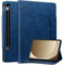 Bxithnr Funda para Samsung Galaxy Tab S9 FE 10.9''/Tab S9 11'' 2023/ Tab S10 2024/S8 2022/S7 2020 Tablet Carcasa PU + TPU Cuero Flip Case Cover con Función de Soporte - Azul Militar