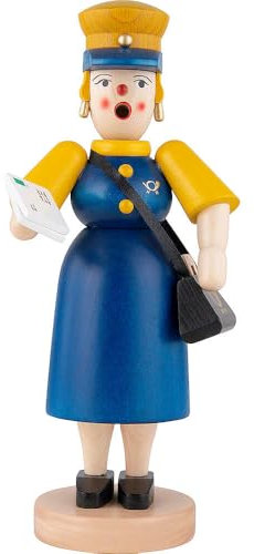 Erzgebirge Palast Franz Karl Räuchermännchen Postfrau - 23 cm