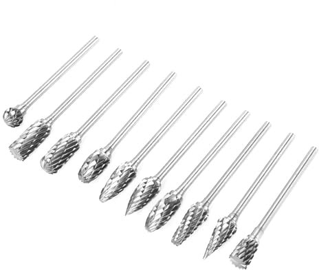 Wolframcarbid-Stahl-Frässtifte, Metallbearbeitung, Schnitzwerkzeug-Set Zum Schnitzen und Formen, 2,35 Mm Schaftdurchmesser