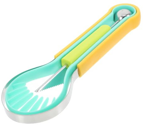 MUCKLILY Utensili Per Frutta Affettatrice e Scopino Per Anguria Inossidabile Multifunzionali Per Fantastici Piatto Frutta Per e Feste