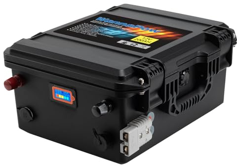 WannaPow LiFePO4 200Ah 12V Lithium Batterie Eingebautes 150A BMS,Max.15000 Deep Cycles Zyklen und 2560W Ausgangsleistung,10 Jahre Lebensdauer, Perfekt für Wohnmobil,Solaranlage,Marine