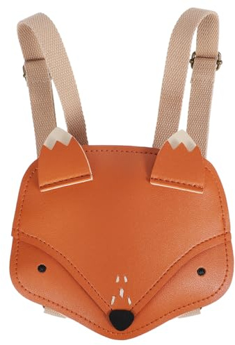 TOVINANNA Niedlicher Fuchs Rucksacktasche aus Pu mit Verstellbaren Trägern Multifunktionales Design für Mädchen bei Freizeit und Schule Geeignet