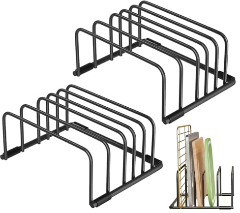 Cosstream Schneidebrett Halter - 2 Stück Schneidebrett Ständer mit 5 Schlitzec für Schneidebretter und Backbleche