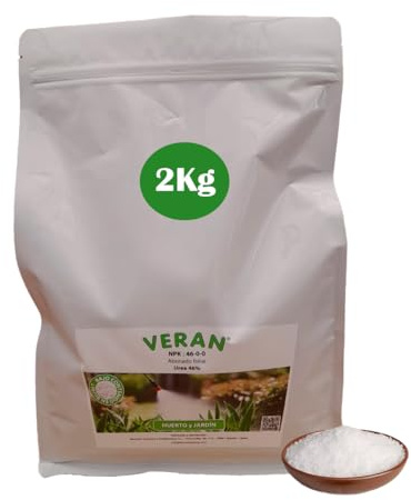VERAN Urea Foliar 46% 2Kg | Aporte de Nitrógeno vía Foliar en todo tipo de Cultivos | Fertilizante Nitrogenado Urea Bajo Contenido en Biuret para Aplicación Foliar | 100% Soluble en Agua