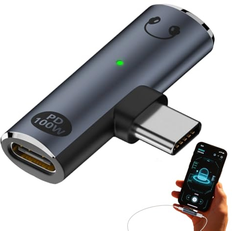 MERQUU Hubba Adaptateur 2 En1 USB C vers Casque, Adaptateur USBC Jack 2 en 1, Adaptateur USB C Audio, Adaptateur USB C Casque, pour Téléphones de Type C