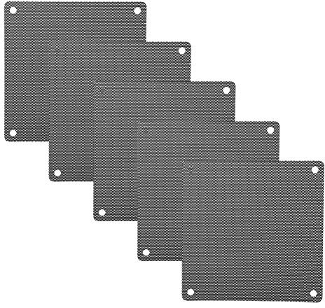 Aumotop Fläktskyddskåpa 5st PVC Svart 12 * 12cm för Hushållselektronik och Dammabsorption