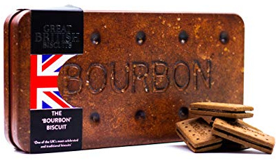 Giant Bourbon Biscuits Gift Set - Chocolate Novelty Treat Tin - Luxury Biscuits Gift Tins filled with Chocolate Bourbons - Fancy British Gifts for Birthday, Easter Hamper Tins 400g