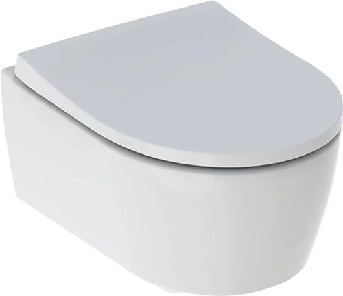 Geberit - Cuvette WC suspendue - WC suspendu rimfree sans bride ICON COMPACT caréné avec abattant frein de chute - Geberit