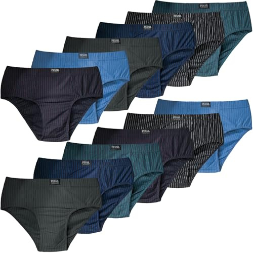 Pesail Herren Slips 10er Pack aus Baumwolle, M-10XL, Bequeme Briefs Unterwäsche, ohne kratzenden Zettel