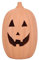 Citrouille décorative en terre cuite de 30 cm - Décoration d'Halloween avec lueur effrayante - Pour intérieur/extérieur