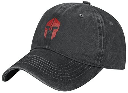 RFSHOP Spartan - Gorra de béisbol con casco de algodón lavado, gorra vintage ajustable para papá para hombres y mujeres, color negro, N.º 67, Talla única